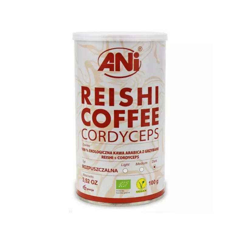 Ani Kawa Ropuszczalna Reishi + Cordyceps BIO 100 g