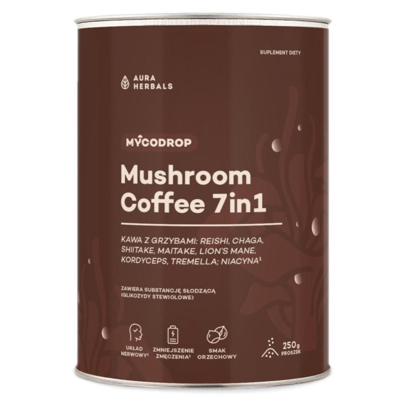Aura Herbals Mycodrop Kawa z Grzybami 7 w 1 250g